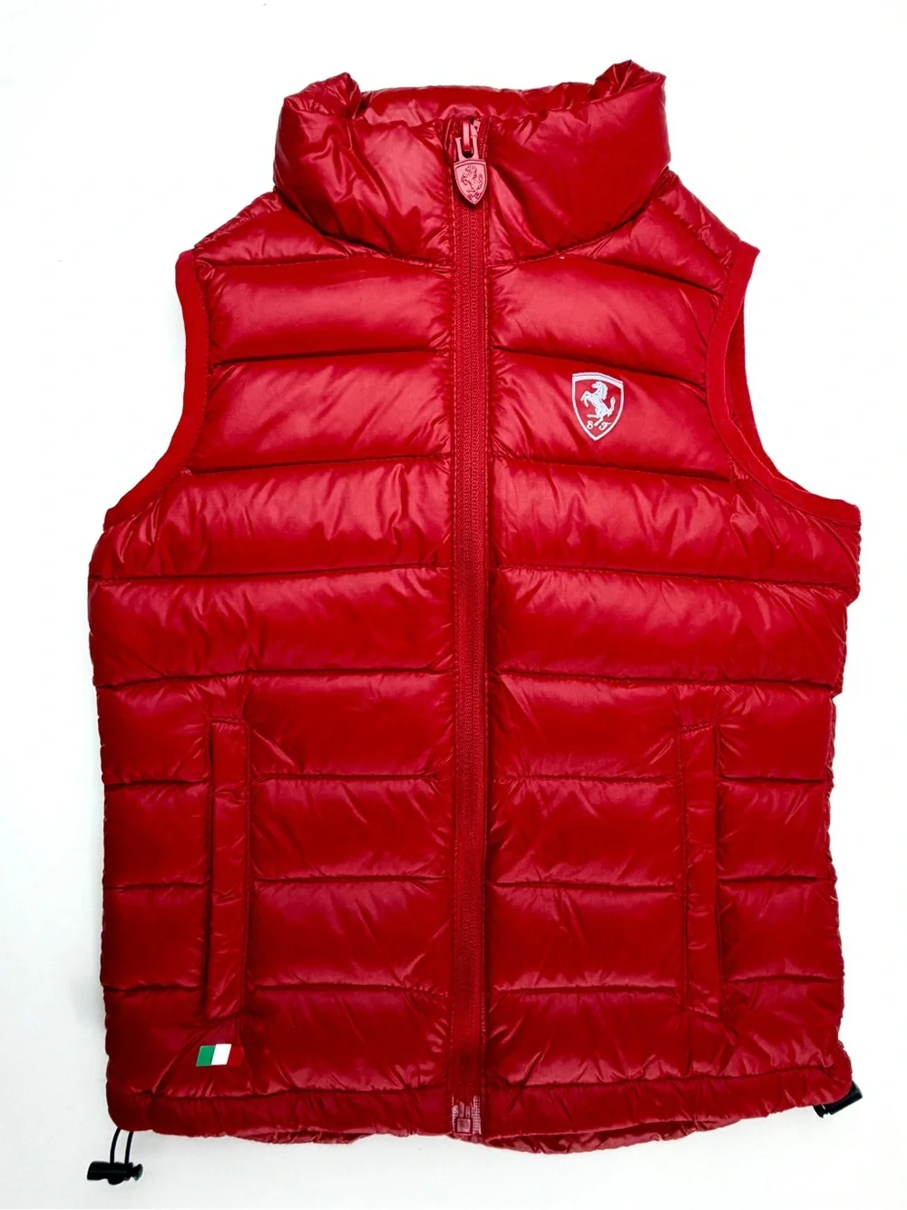 Scuderia Ferrari Red Sleeveless Zipper Front Crushable Puffer Vest, Sz 3/4 Youth